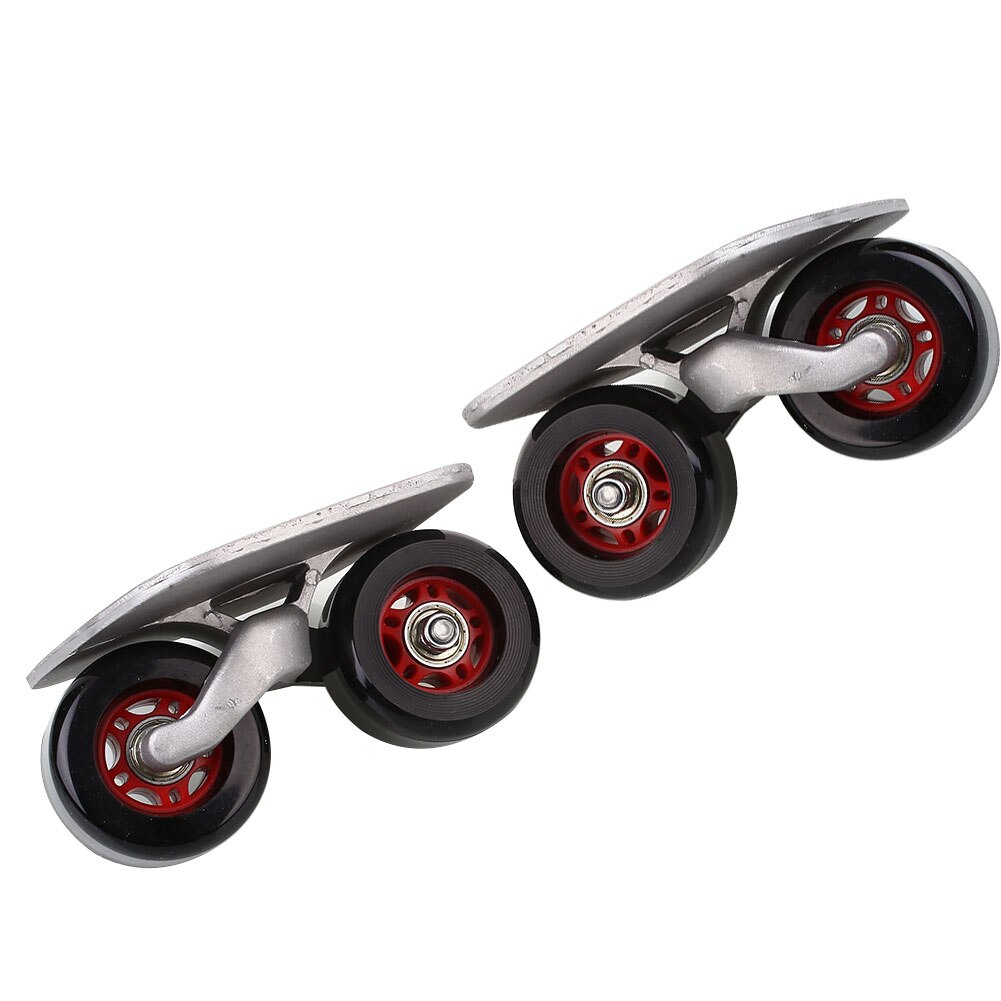 Drift Board Two PU Wheels Aluminum alloy Skateboard For Freeline Roller Road Drift Skates Antislip Deck Skates Wakeboard