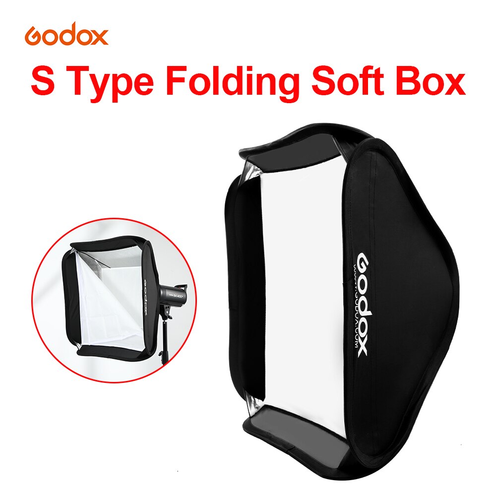 Godox 80X80Cm Softbox Zak Kit Voor Camera Studio Flash Fit Bowens Elinchrom Mount