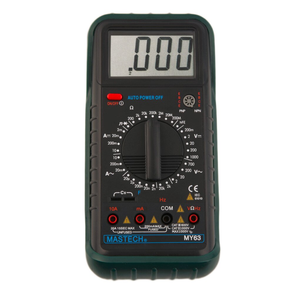 MASTECH MY63 Digital Auto Ranging Multimeter DMM Test Capacitance Frequency