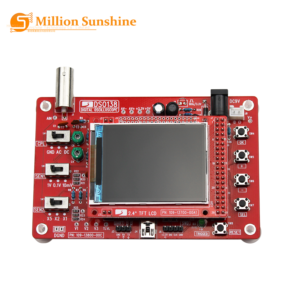 DSO138 Digital Oscilloscope 2.4&quot; TFT Handheld Pocket-size Digital Oscilloscopes DIY Parts For Oscilloscope Electronic Learning