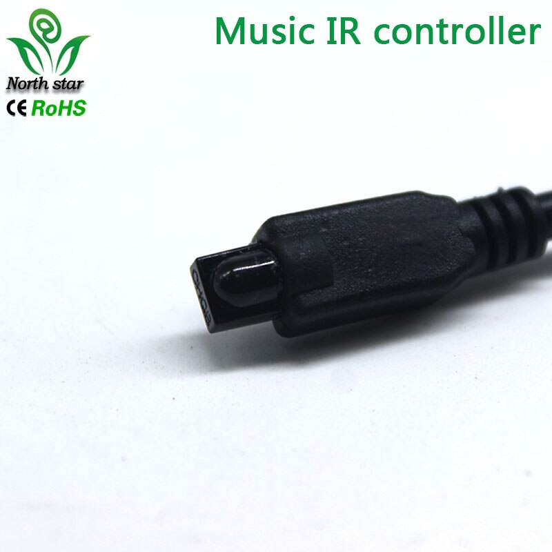 Controlador de música IR con 20 teclas, Sensor de sonido negro, mando a distancia para tira LED RGB de