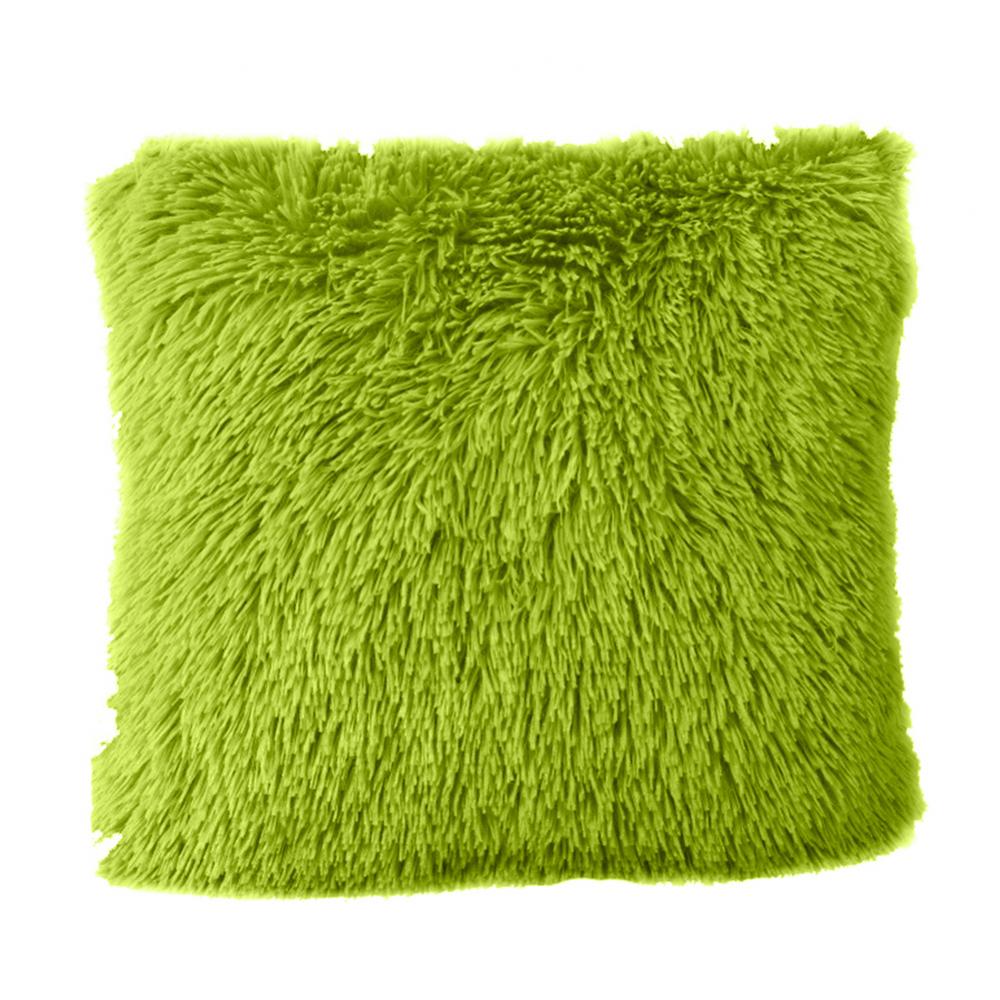 Coussin moelleux couverture douce taie d'oreiller jeter maison lit canapé voiture décoration fausse fourrure peluche housse de coussin canapé décor 43*43 cm: violet