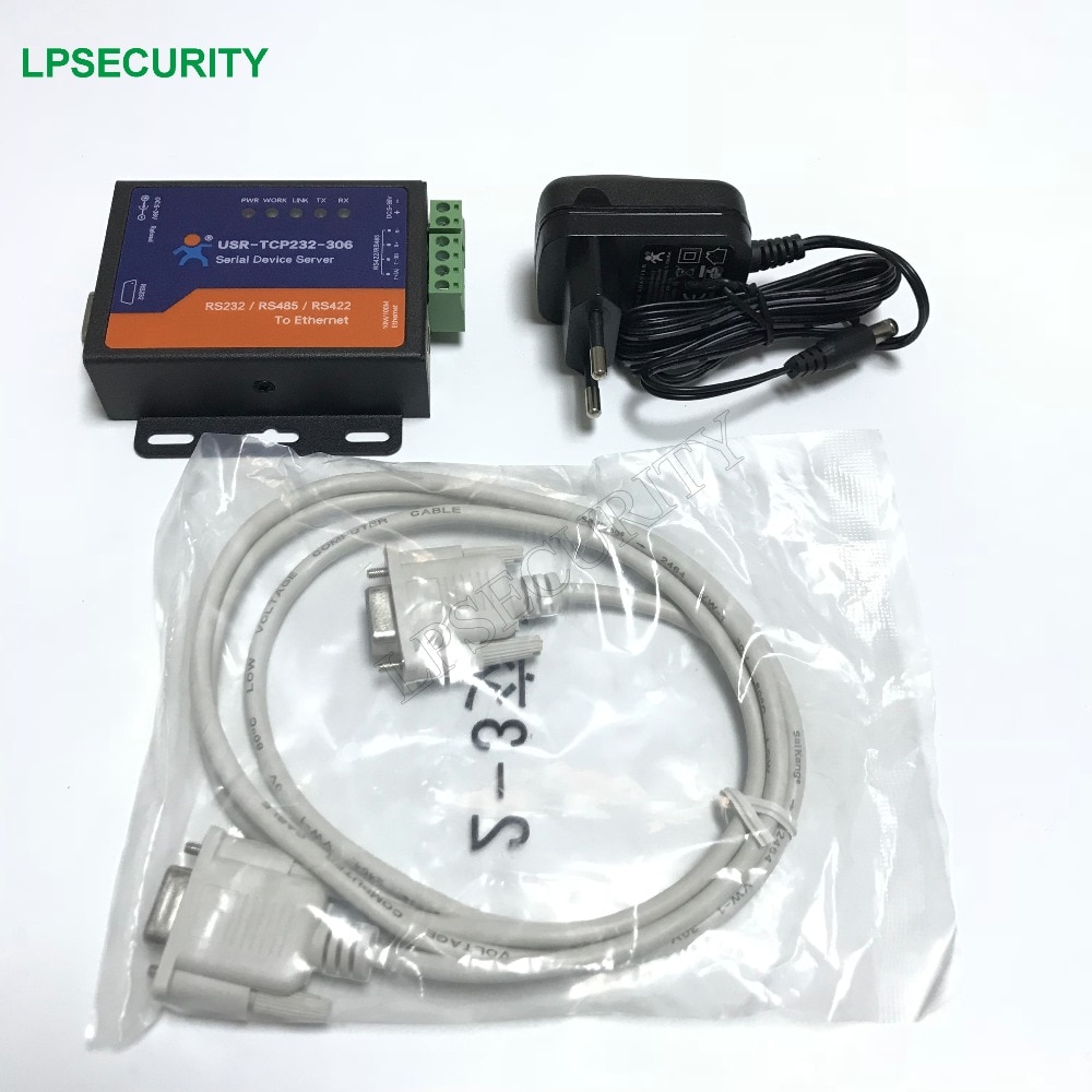 USR-TCP232-306 Serial to LAN Ethernet Modems Converters RS422/RS232/RS485 Serial to Ethernet Support DNS DHCP Buit-in Webpage