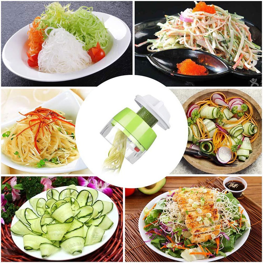 Portable Spiralizer Vegetable Slicer Handheld Spiralizer Peeler Stainless Steel Spiral Slicer for Potatoes Zucchini Spaghetti