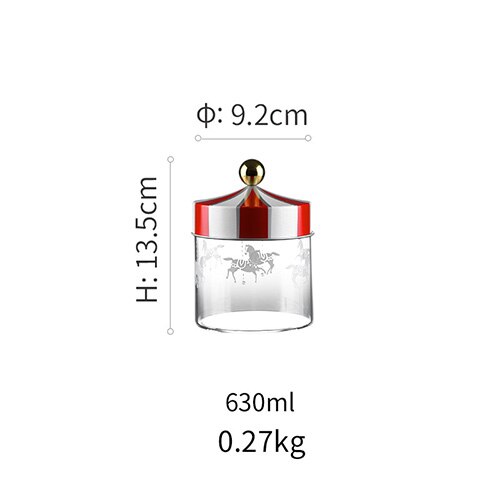 Verzegeld Opslag Jar Glas Transparant Koffieboon Graan Container Set Kerst Vochtbestendige Jar Carrousel Glas Voedingsmiddelen Fles: S
