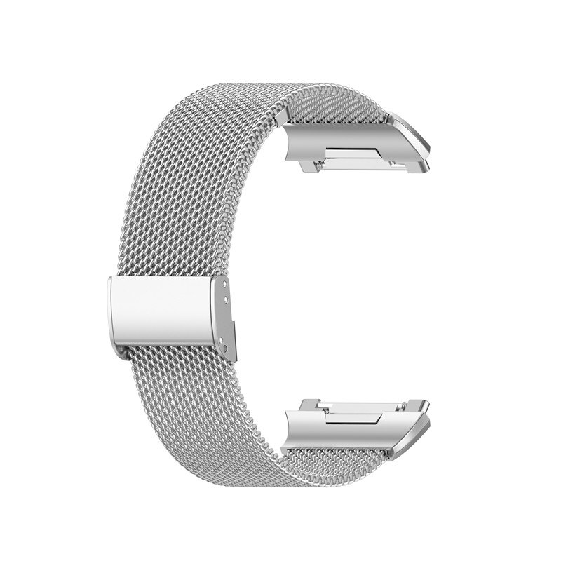 S/L Größe für Fitbit ionic Milanese Split Magnetische Edelstahl Band Smart Uhr Band Zubehör Armband Ersatz Band: Sliver / Large