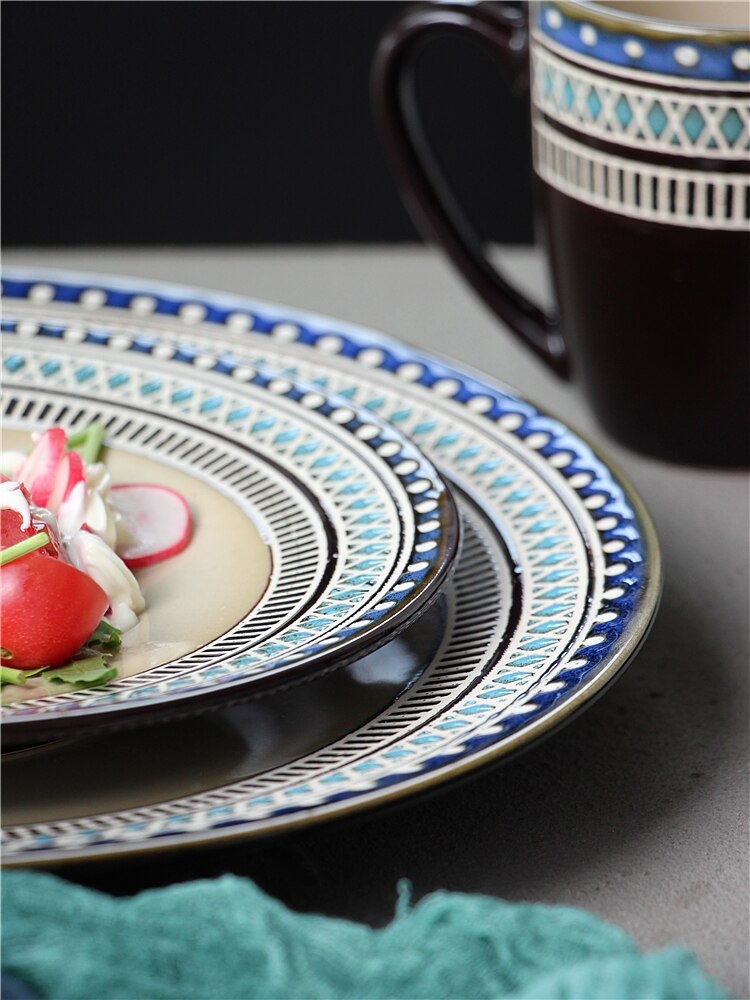 Nordic Style Ceramic Tableware Pasta Plate Mediterranean Plate Steak Plate Ceramics