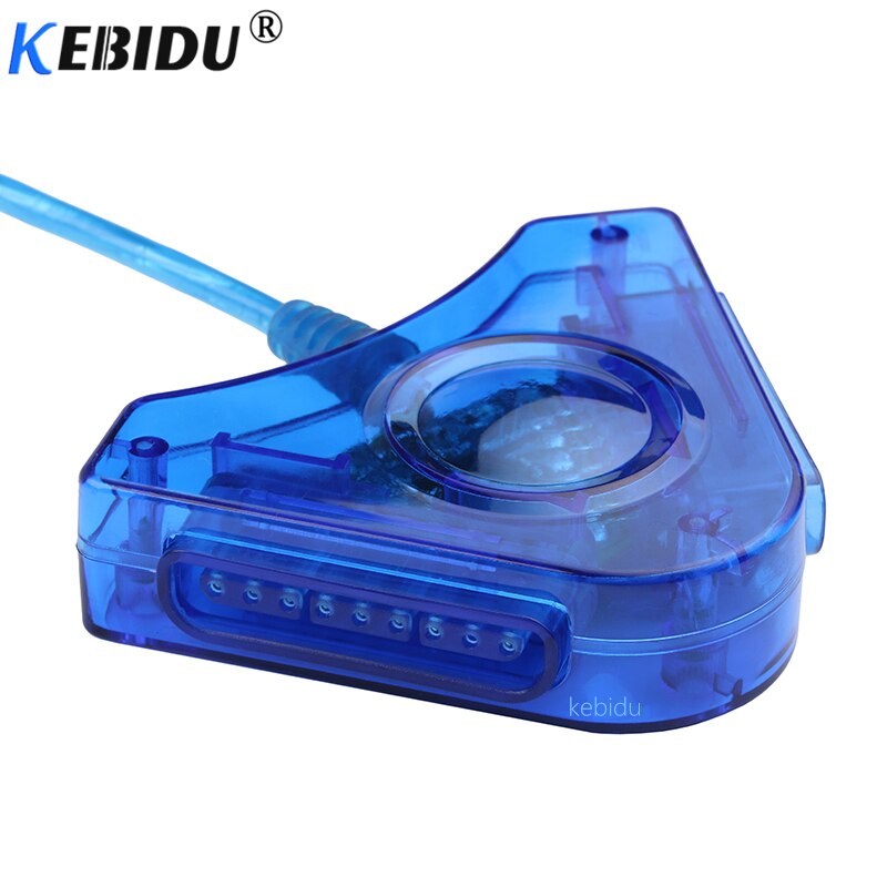 Kebidu kaksiporttia usb-ohjain peliohjainsovitin pc-pelit cd-ajurin muuntimen kaapelilla playstation 2 ps1 ps2 joypadille