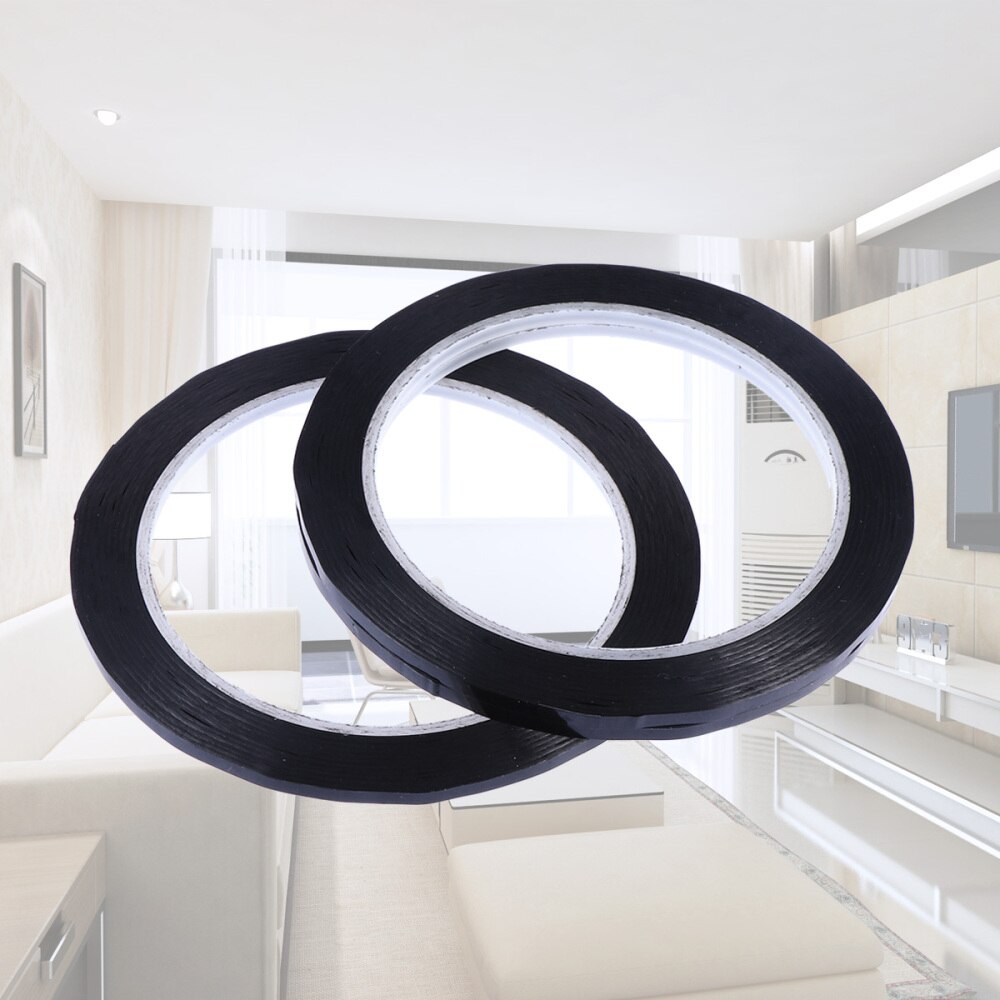 6pcs 3mm Width Whiteboard Gridding Tape Grid Marking Tapes Self Adhesive Chart Tapes Artist Tape (Black)