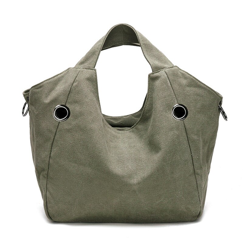 Tilorraine Mode Canvas Vrouwen Tas Retro Grote Capaciteit Vrouwen Tas Mode Handtassen Draagbare Schoudertas Multi Compartiment: Army Green