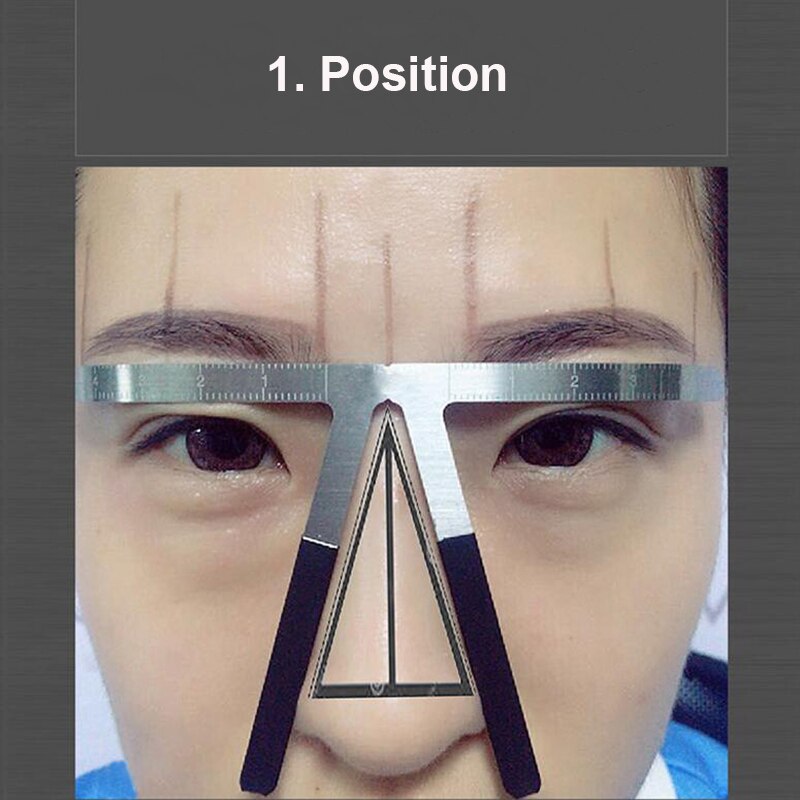 Microblading verktyg ögonbryn linjal stencil permanent makeup tillbehör tillbehör golden ratio microblade 3d ögonbryn mätning verktyg
