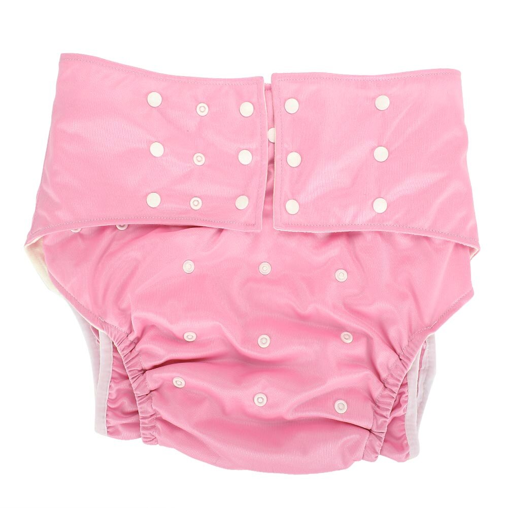 Adult Diapers Waterproof Washable Reusable Elderly Cloth Diapers Pocket Nappies Reusable Diaper Pants For Men & Women: Pink