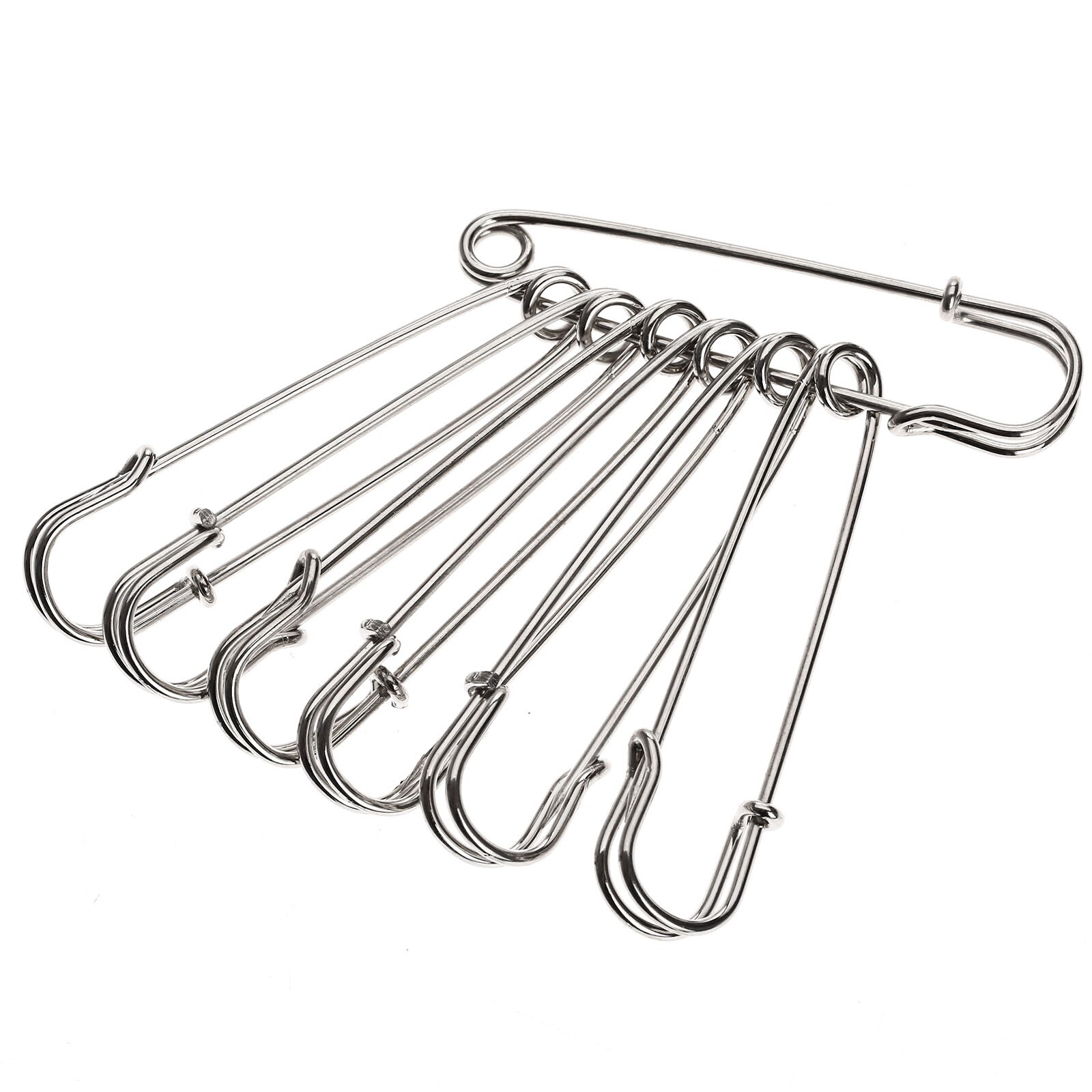 10Pcs Steel Safety Pin Large Safety Pins Brooch for Making Wedding Bouquet Brooch DIY Decoration Handmade Sewing Craft Tools: 65x17mm
