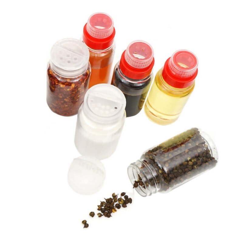7 pcs Portable Spices Seasoning Jar Bag BBQ Organizer Seasoning Bottles Set for Camping BBQ Picnic