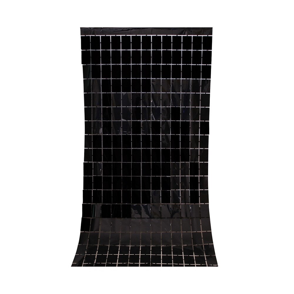 1 x 2m fest bakgrunn gardin paljett bakteppe til bryllup dekor baby dusj måke paljett vegg glitter bursdag folie gardin: 9