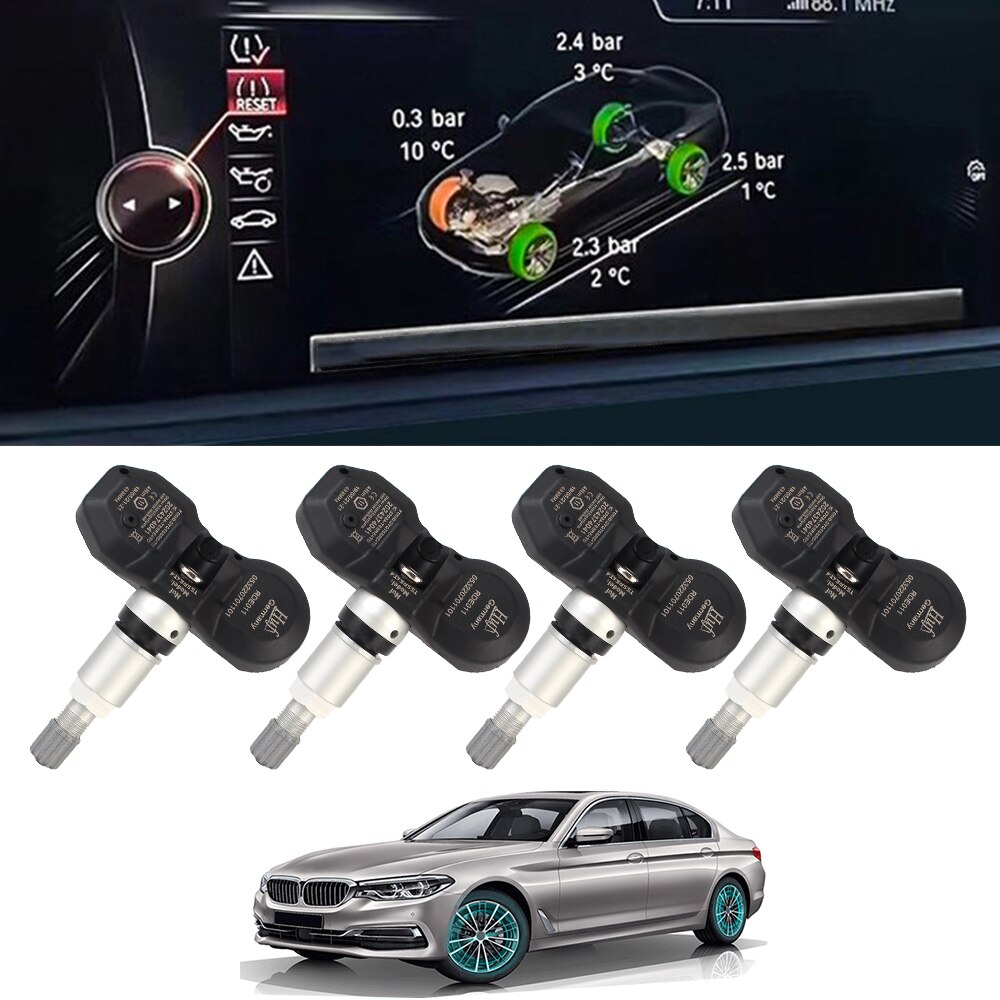 Dæktryksensor 1 stk /4 stk tpms sensor til bmw  x5 [ e70 ]  x6 [ e71 ] 5- serie [ e60 ] rolls-royce alpina