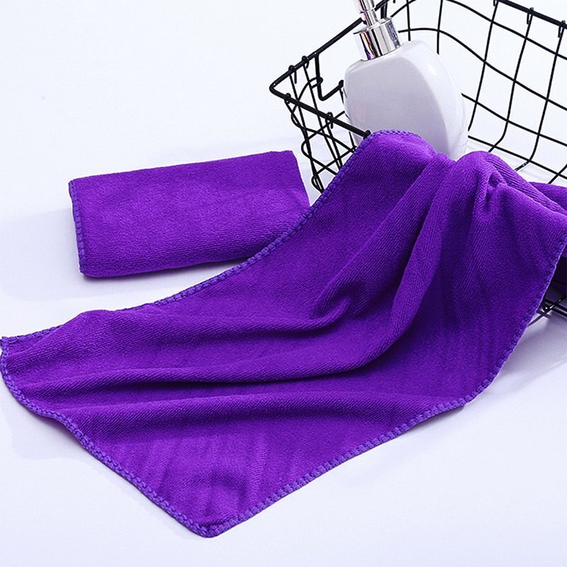 DIDIHOU 30x70cm petit Polyester absorbant petite serviette en microfibre serviette de bain à séchage rapide salle de bain serviettes de cuisine fournitures: 13