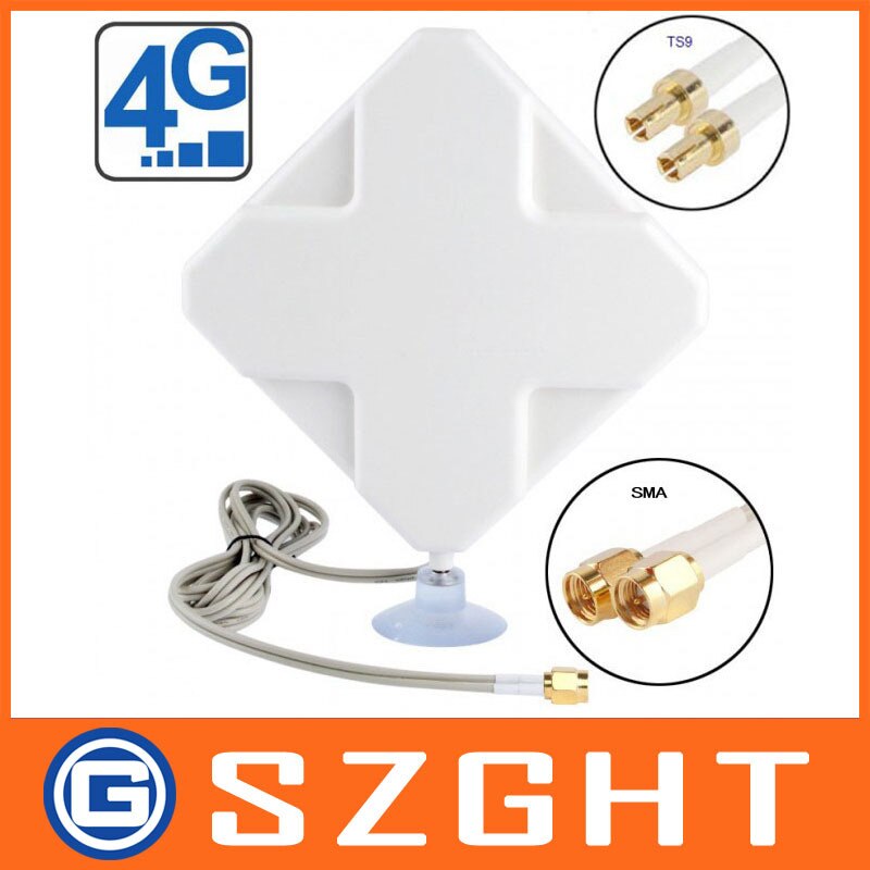 35dBi 4G Antenne Met TS9 Connector Voor Huawei E392 E398 E589 E5372 E5375 E5756 E5776