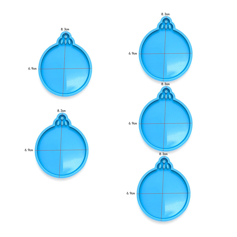 4/5Stck Weihnachten Ball Anhänger UV Epoxid Silikon bilden Blau/Rosa Schlüsselbund Harz Formen DIY Handwerk schmuck Dekorationen Gießen Werkzeuge