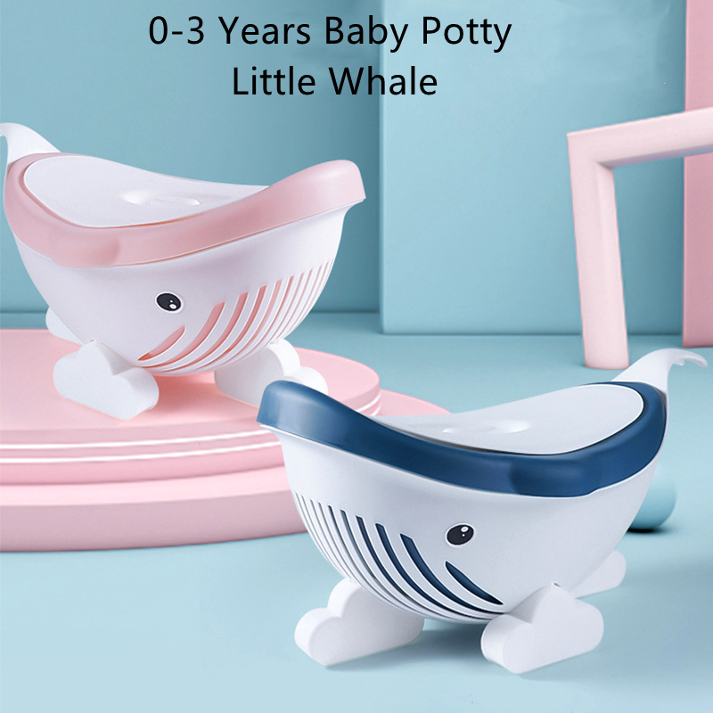 Little Whale Children's Toilet Bowl Enfant Kids Baby-Assisted Boy Girl Training Seat Small WC Pot Cartoon Portable Urinals Potty