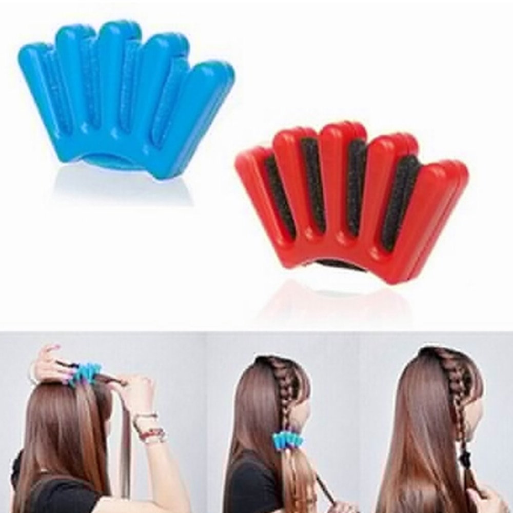 1Pc Charmante Franse Stijl 1Pcs Vrouwen Meisjes Diy Spons Haar Braider Vlecht Haar Twist Vlechten Tool Haar styling Tools