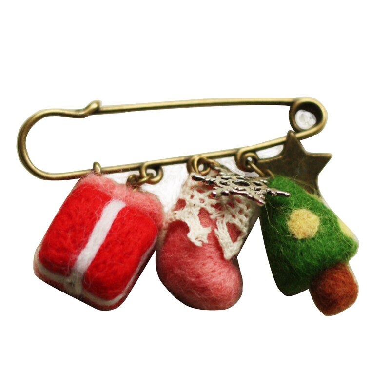 Doll's Brooch wool needlepoint kit wool felt needle felting pendant craft needlecraft DIY handmade: Clear