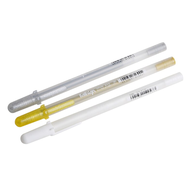 Japan sakura highlight penn hvit fine line penn vanntett maling penn hvit gull sølv 1 stk