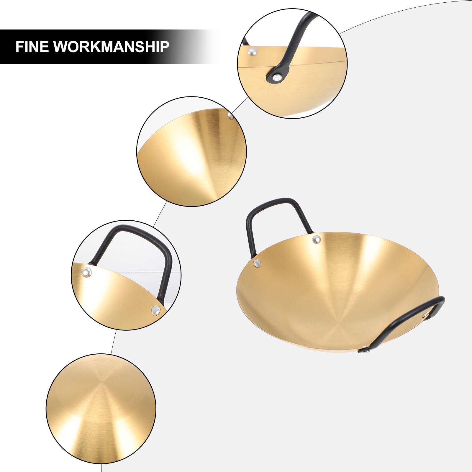 Korean Style Stainless Steel Dry Pot Non-stick Cooking Pot Kitchen Cooking Utensil