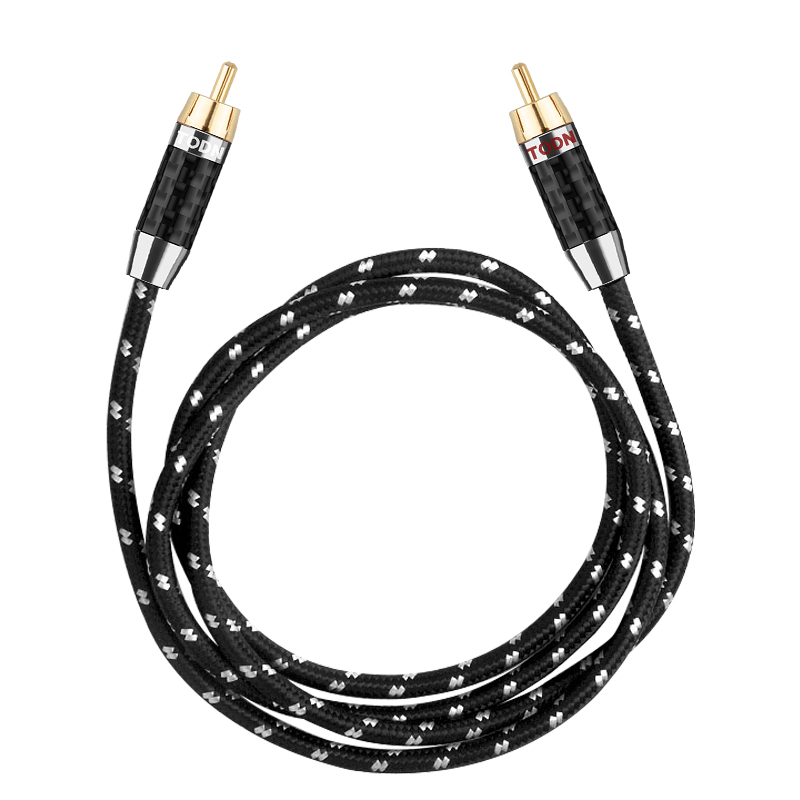 TODN cyfrowy kabel koncentryczny audio 75Ω wysokiej klasy Rca do Rca męski kabel stereo głośnik Hifi kabel do subwoofera AV TV