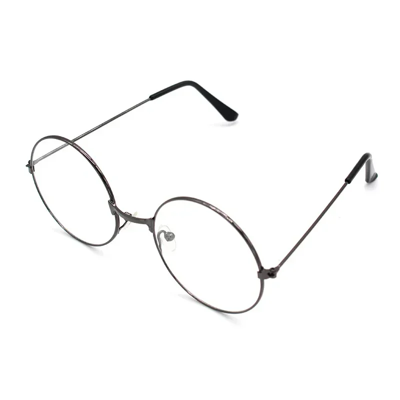 Gafas de sol redondas pequeñas Retro para mujer, lentes de sol de Metal negro, Vintage, de: Multicolor