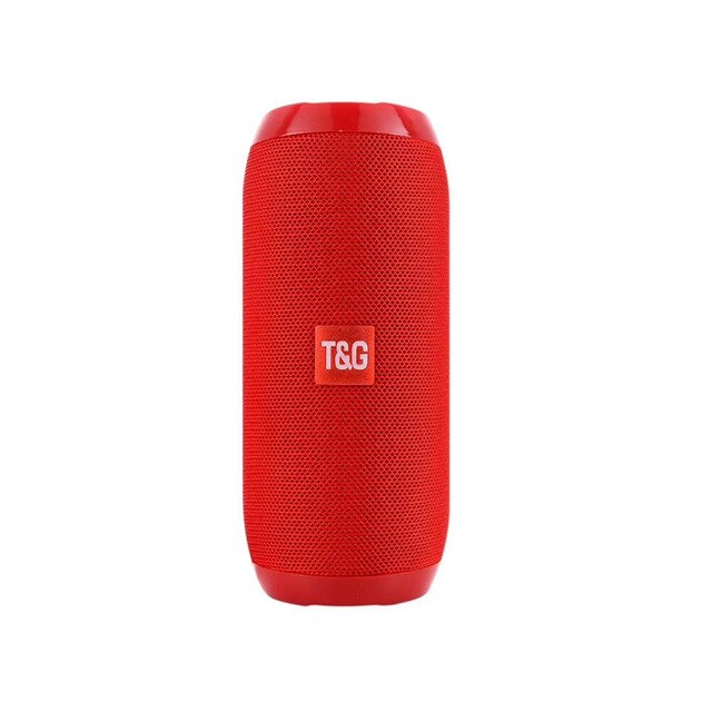 Subwoofer Portable Bluetooth Speaker Draadloze Luidspreker Kolom Waterdichte Super Bass Stereo Met Fm Radio Aux Tf Muziekspeler: deep red