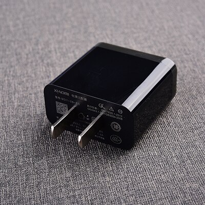 Xiaomi  mi 6 8 redmi note 8 8t pro ladegerät  qc3.0 schnell 12v 1.5a 9v 2a eu/us schnellladeadapter typ-c-kabel für mi  a3 cc9: Schwarzes us-ladegerät