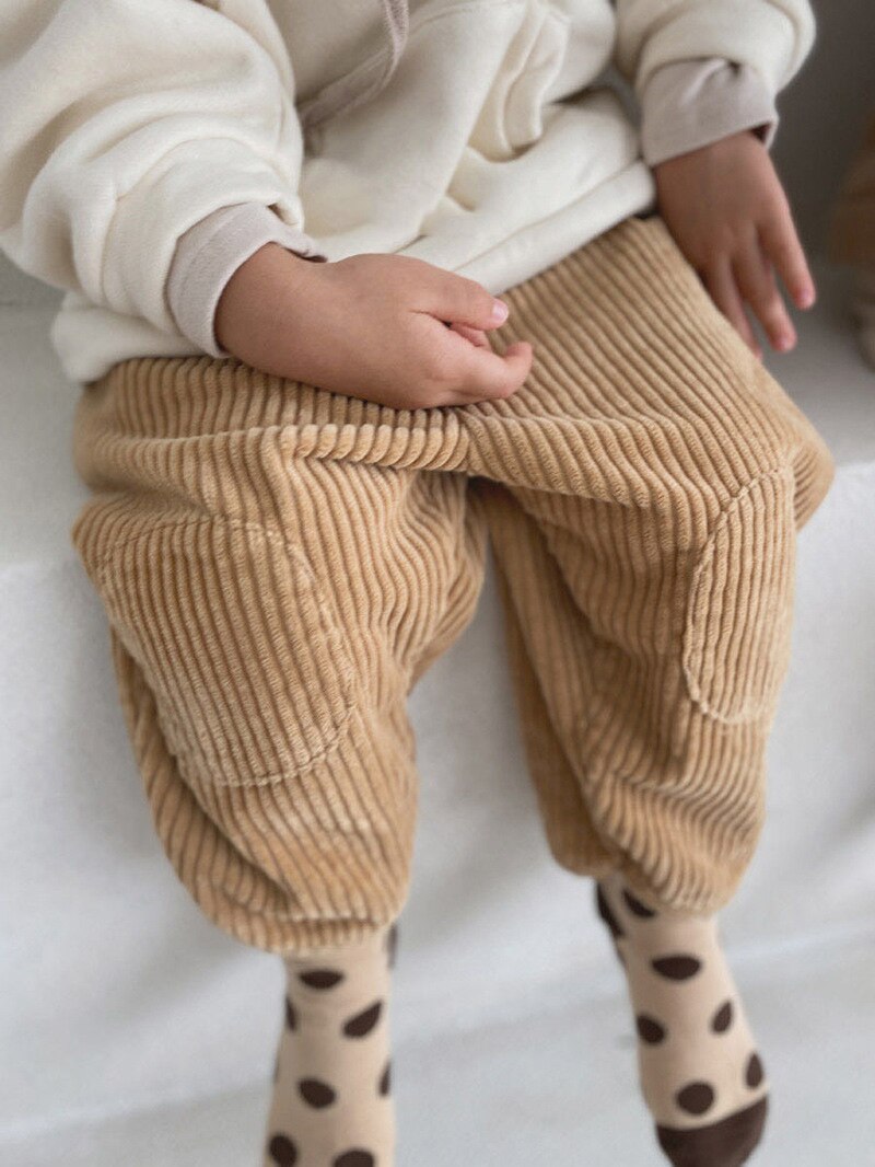 Baby Boy Broek Corduroy Dikke Lente Lange Kinderen Broek Beige Bruin Peuter Kleding Uitloper