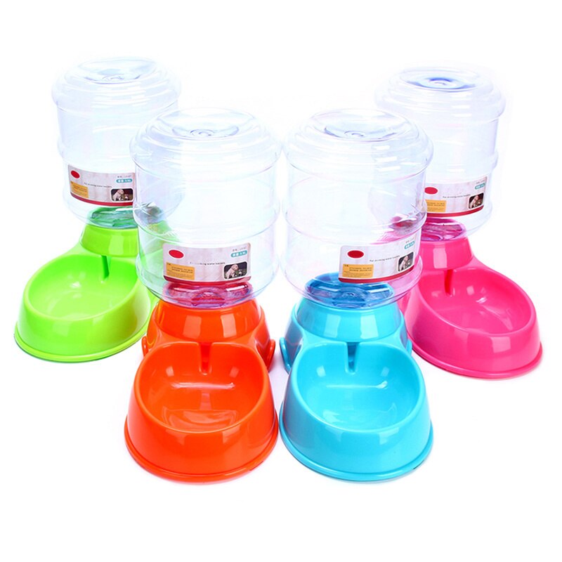 3.5L Animal Pet Food Container Plastic Pet Drinkers Cat Dog Automatic Feeder Drinking Water Bowl For Pets Dog Automatic Drinkers