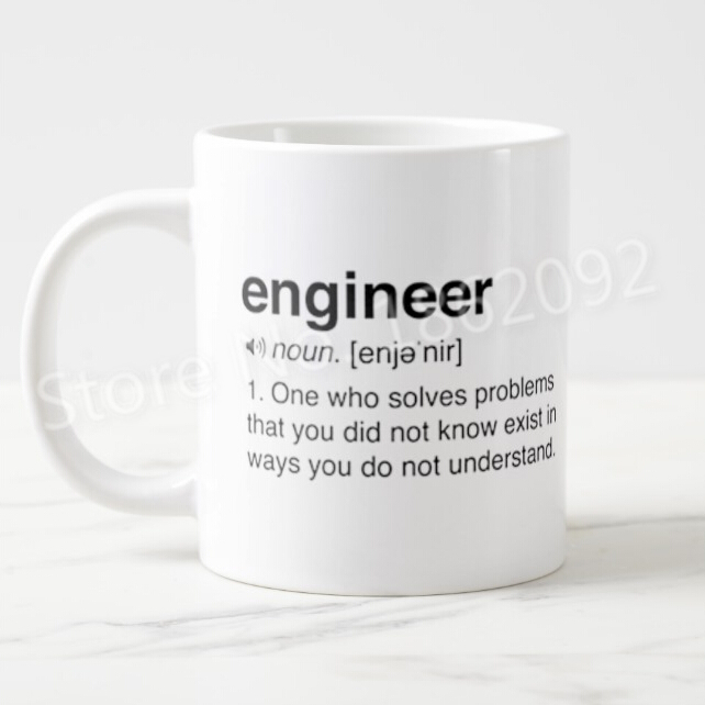 Sjov ingeniør definition ingeniør kaffe øl krus te kop nyhed humor ordbog for ingeniør nørd nørd kollega: Default Title