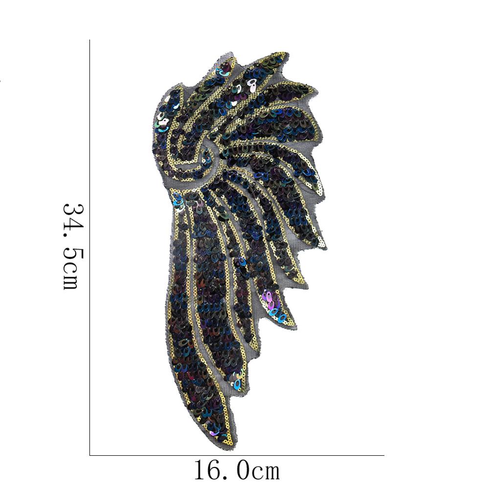 Grand Flash ailes diable ange fer sur Patch, 2 pièces, transfert de diamant, dessin pour vêtements sac à dos, bricolage artisanat décor