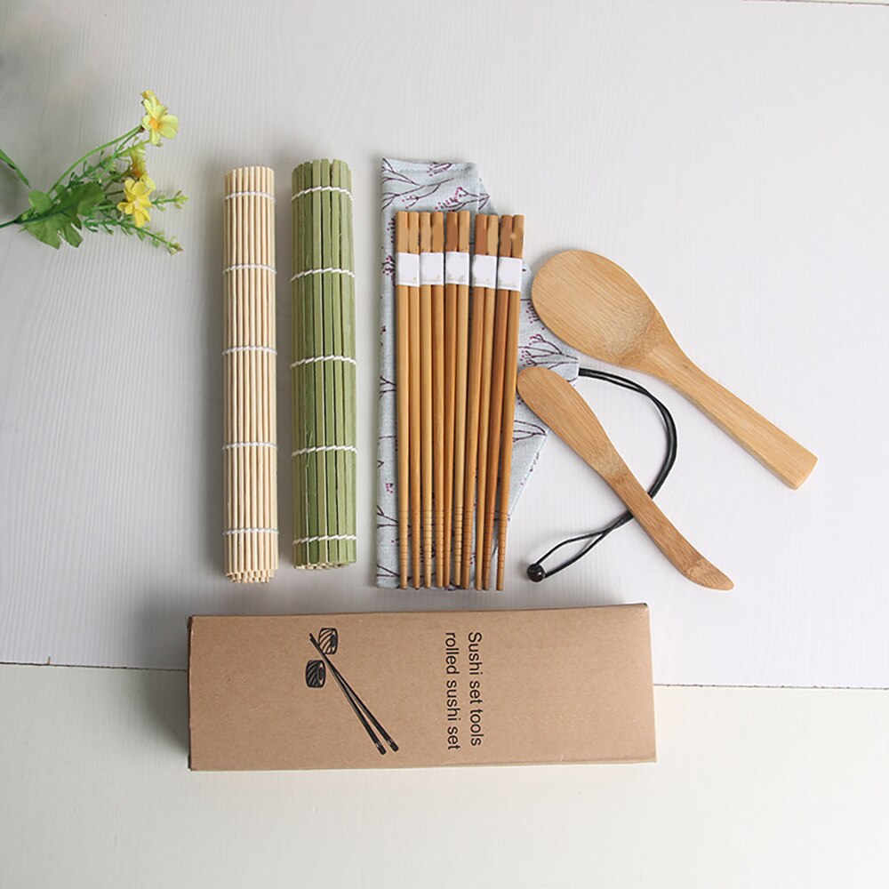 sushi roller Sushi Mat Set Bamboo Sushi Maker Beginner Diy Roller Sushi Roll Making Accessories Kit for practical and durable