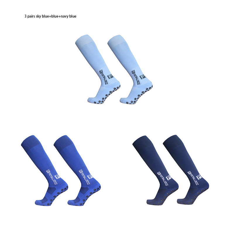 3pairs/set sport piłka nożna skarpety mężczyźni kobiety FS długa rurka skarpety piłkarskie silikonowy uchwyt antypoślizgowy skarpetki: mix 3