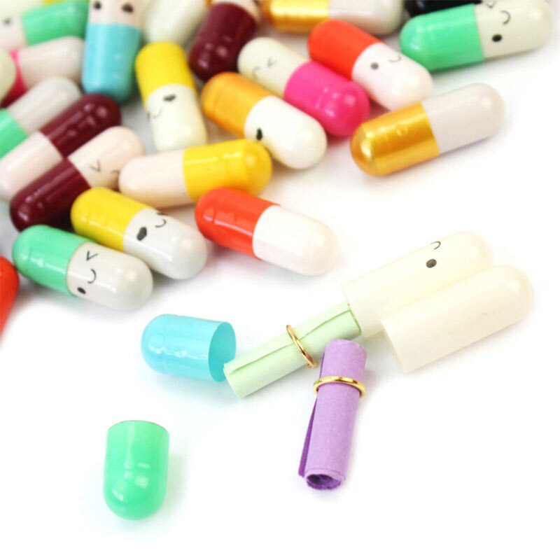 100 pcs/lot Colorful Blank Message Capsule Shape Envelope papier a lettre et enveloppe