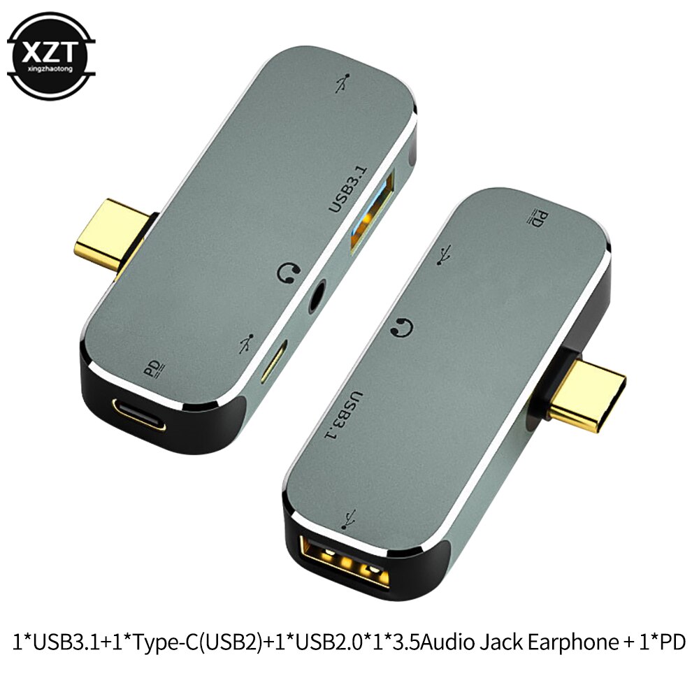 6-in-1 Type-c USB Hub Docking Station Suitable Huawei/Samsung 5-in-1 Multi-Function Hub Notebook Expansion Dock Converter