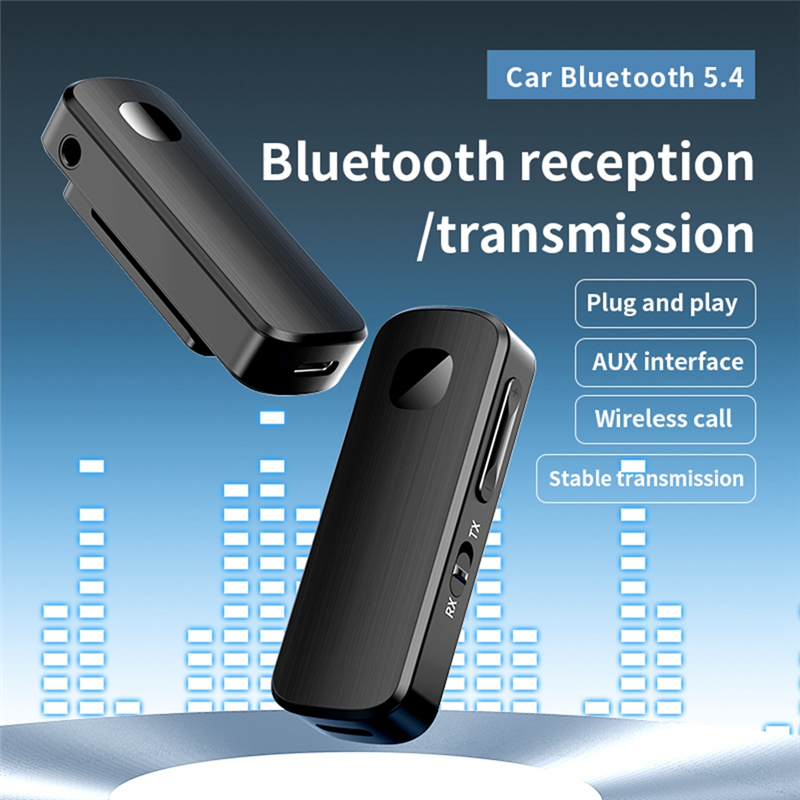 Trasmettitore/ricevitore audio wireless forw-bluetooth 5.4 con 3.5mm adattatori bluetooth ausiliari per auto, telefoni, tablet e laptop.