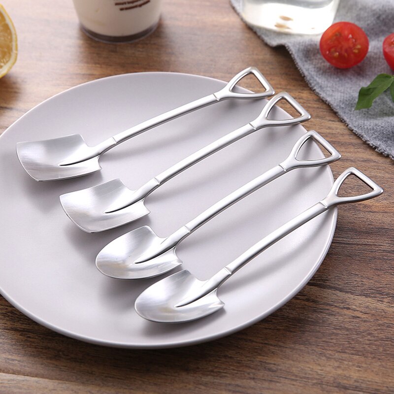 Retro Metal Spoon Shovel Flat Coffee Tea Ice Cream... – Grandado