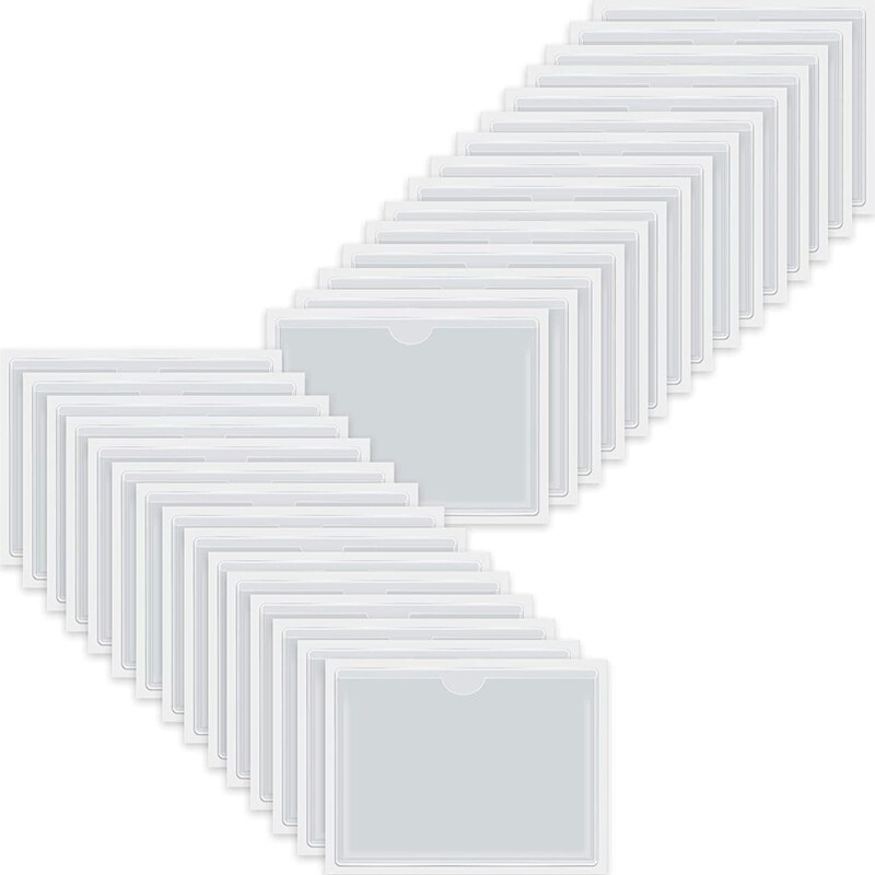 ! 30Pcs Self-Adhesive Business Card Pockets with Top Open for Loading, Card Holder for Organizing and Protecting Cards