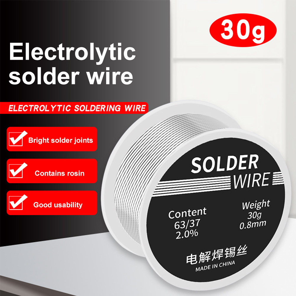 30g/0.8mm Welding Solder Wire High Purity Low Fusion Spot Rosin Soldering Wire Roll No-clean Tin Bga Welding