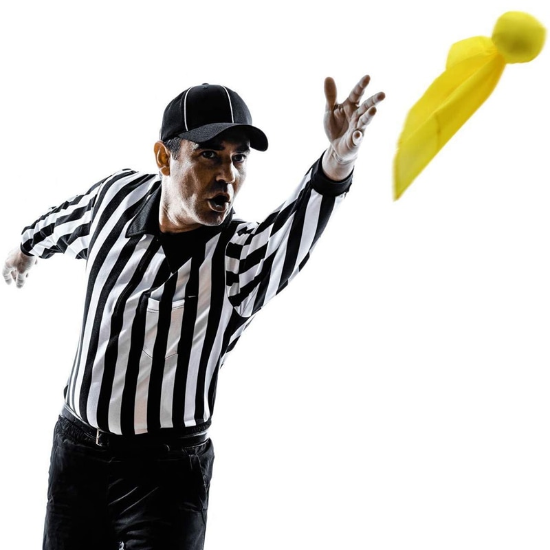 6 pièces Football pénalité drapeau lancer drapeaux sport ventilateur ensemble pénalité drapeau accessoire de fête