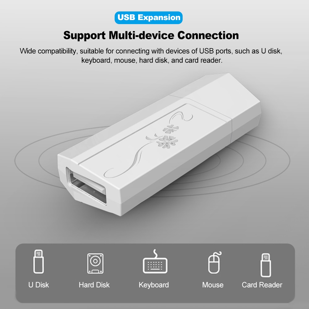 USB AI Voice Assistant Portable Mini Voice Search Voice Translation with 24 Target Languages USB HUB Expansion