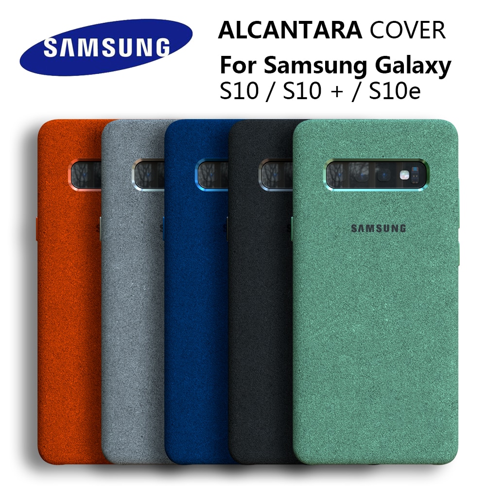 100% Original genuino Samsung S10 funda para Galaxy S10Plus S10 + S10E Alcantara Funda de cuero Premium funda de protección completa 5 colores