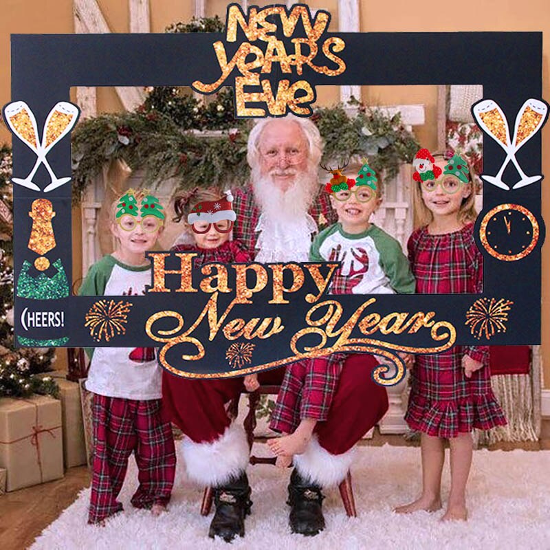 nouvel an réveillon bonne année cabine Photo noël accessoires de Photo noël bandeau Photobooth enfants adultes Navidad décor