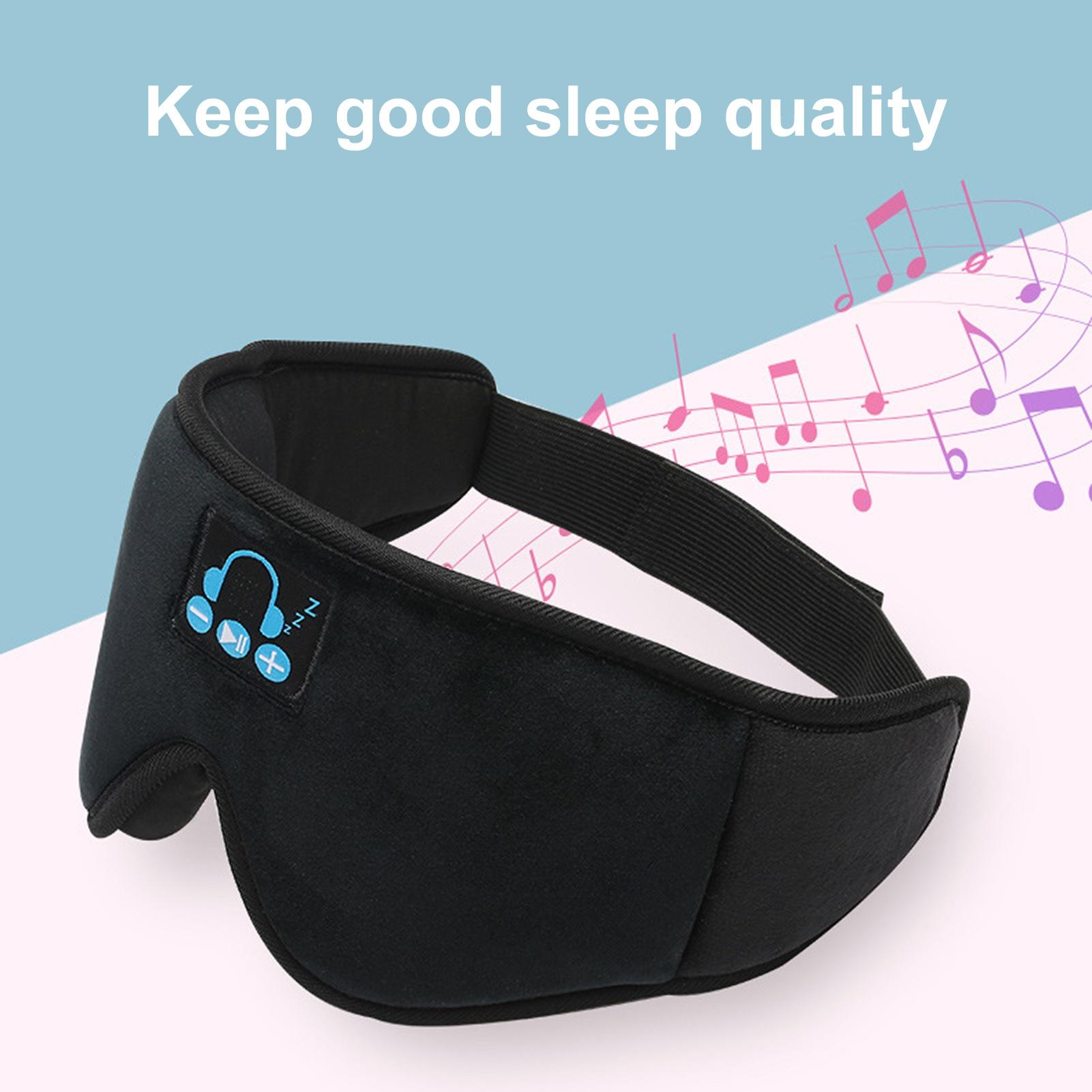 Bluetooth 5.0 Headset Draadloze Muziek Slaap Steun Shading 3D Soft Sleep Eye Cover Draadloze Bluetooth Slaapmasker Oordopjes Hoofdtelefoon