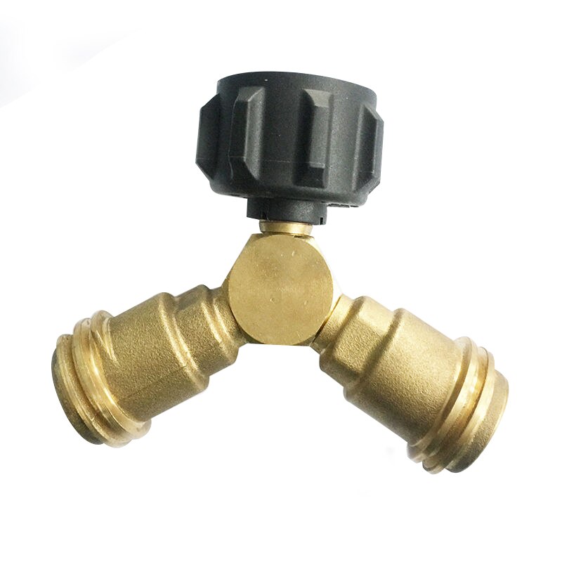 QCC1 Messing Propaan Gas Fitting Tee Adapter Splitter Past Voor Propaan Apparaten, Verwarming, Bbq Grill